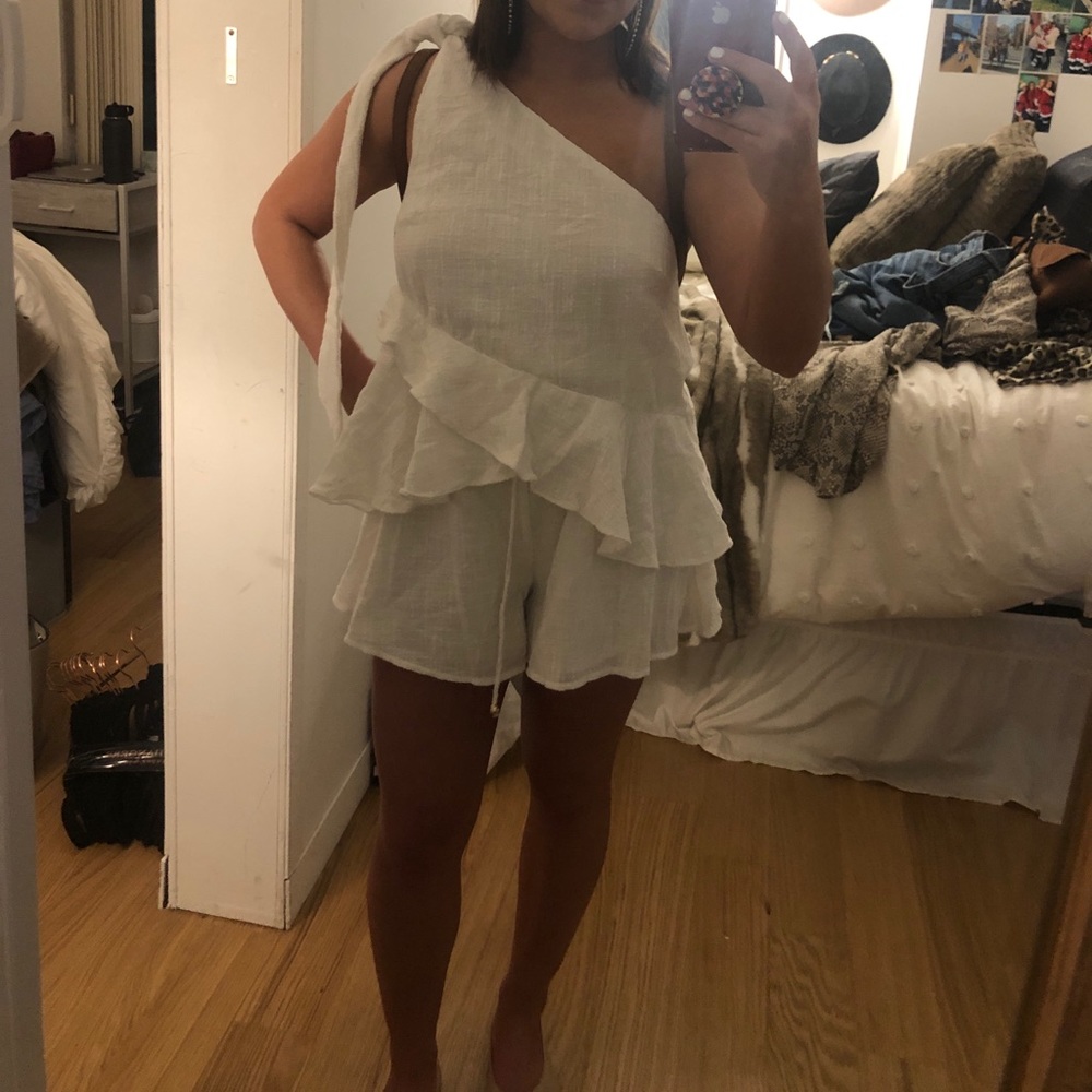 White Sabo Skirt playsuit/romper